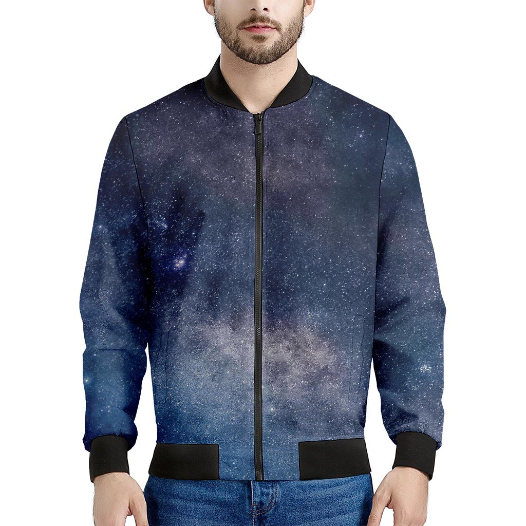 Dark Nebula Universe Galaxy Space Print Men's Bomber Jacket