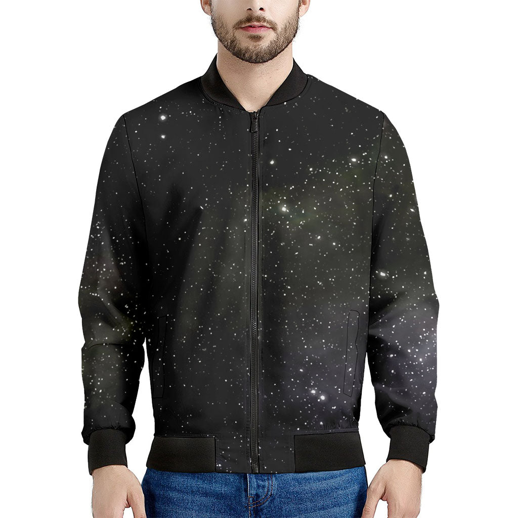Dark Universe Galaxy Outer Space Print Men's Bomber Jacket