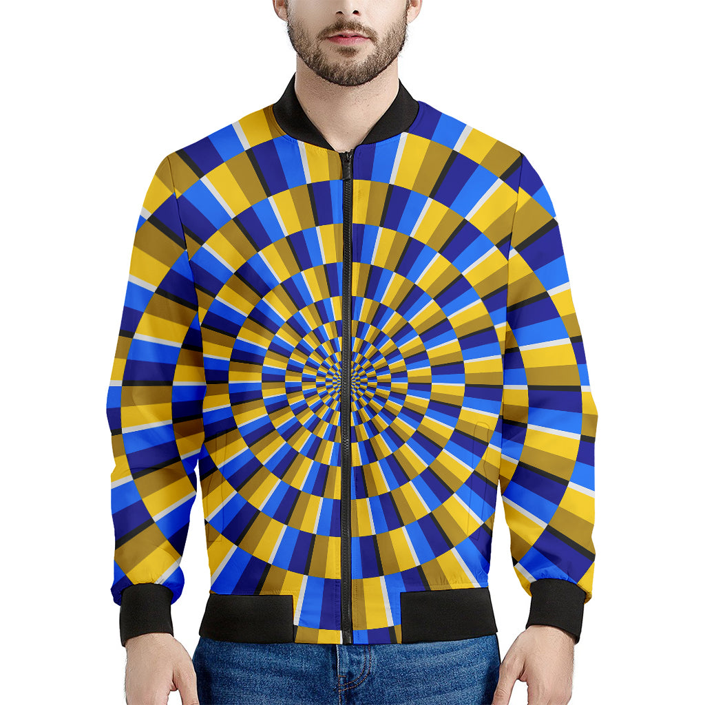 Dartboard Moving Optical Illusion Men's Bomber Jacket