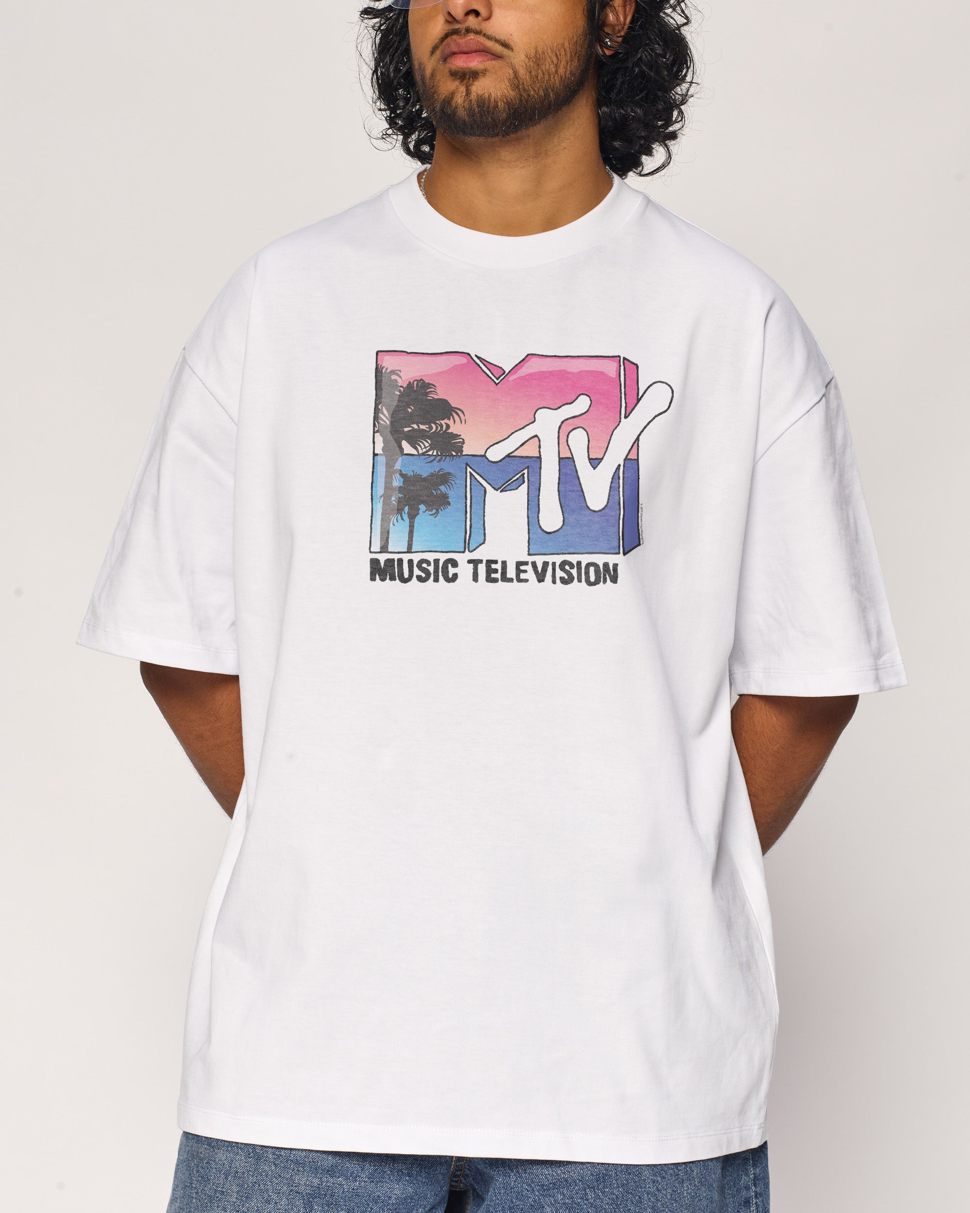 Palm Springs MTV Logo Oversized Tee